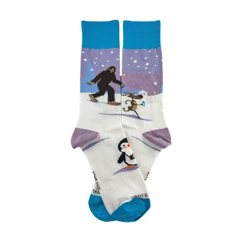 Bigfoot With Reindeer And Penguin Socks (men's Sizes Adult Large) From ...