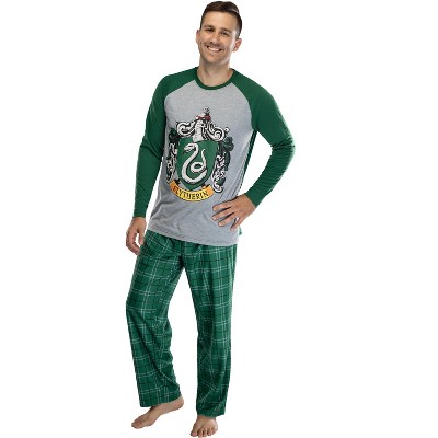 Harry Potter Men's Raglan Shirt And Plaid Pants Pajama Set