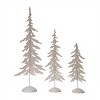 Transpac Rustic Metal Snowy Trees Set of 3 for Christmas Decor, Charming Decorative Objects for Holiday Home Styling - 2 of 4
