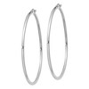 Black Bow Jewelry 2mm Sterling Silver, Extra Large Round Hoop Earrings, 60mm (2 3/8 In) - 2 of 4