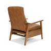 Asher Wood Arm Push Back Recliner Chair, Faux Leather with Light Ash Brown Finish & Channel Stitched Seat - 2 of 4
