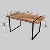 NicBex Dining Room Table Set for 6 Morden Dining Table Set with Walnut MDF Tabletop, Metal Legs and 6 PU Chairs for Home Office - 2 of 4