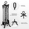SUGIFT Fireplace Tool 5 sets Pendant Tongs Fire Hook Brush Shovel - 3 of 4