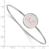 Black Bow Jewelry Sterling Silver Delta Zeta Greek Life Bangle Bracelet 7 Inch - 2 of 3