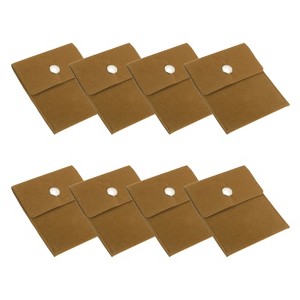 Unique Bargains Earrings Bracelets Velvet Pouches Snap Button Portable Jewelry Storage Bag 8 Pcs - 1 of 4