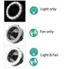 2-In-1 Camping Lantern with Fan - Portable Camping Light with 12 Bright LED Bulbs, USB, and Rechargeable Battery by Wakeman - 3 of 4