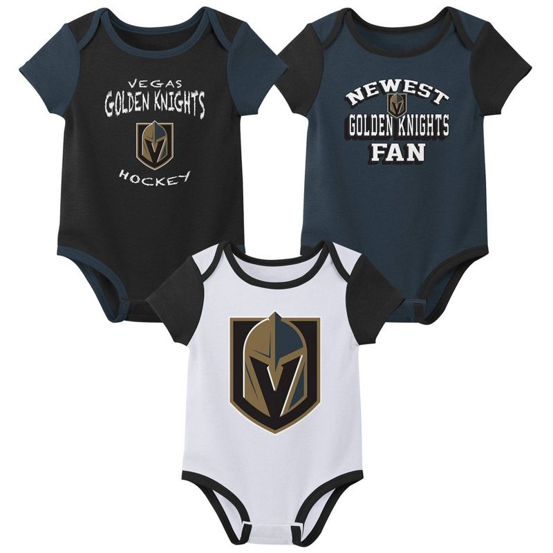 NHL Vegas Golden Knights Infant Boys&#39; 3pk Bodysuit, 1 of 5