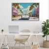 Stupell Industries Classic Car in Tropical Town Framed Giclee Art, Gray, 30" x 20" - 3 of 4