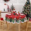 Christmas Tablecloth Xmas Table Cloth with Snowflake/Pine Tree Decorations Washable Decorative Table Cover for Dining Party & Holidays - 3 of 4
