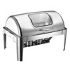 Roll Top Stainless Steel Chafing Dishes for Buffet with Glass Window Lid, Commercial Food Warmer Set - 2 of 4