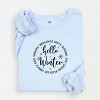 Simply Sage Market Hello Winter Circle Lightweight Garment Dyed Sweatshirt - 2 of 4