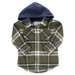 RuggedButts Oliver Plaid Hooded Button Down Shirt