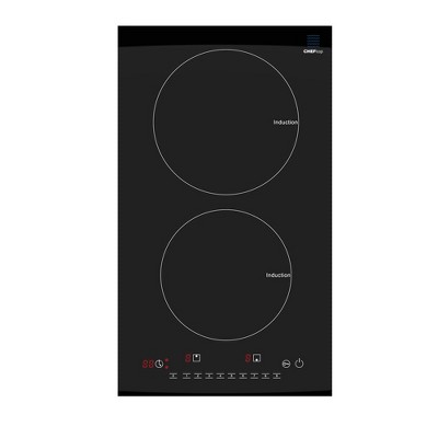 Cooktron Portable Double Burner Electric Induction Cooktop With Cast Iron  Griddle, 7 Temperature Levels, 9 Power Levels & Child Safety Lock : Target