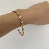 Gold-Tone Oval Link Chain Bracelet, Minimalist Jewelry for Women, Daily & Styling Occasions - 2 of 4