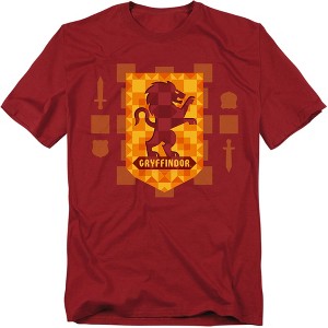 Harry Potter Abstract Gryffindor House Shield Adult T-Shirt - 1 of 4