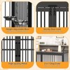 Homhougo 48" L X 30" W X 44.3" H Dog Crate Furniture, Dog Crate Indoor with Adjustable Height Bowls Gray - 4 of 4