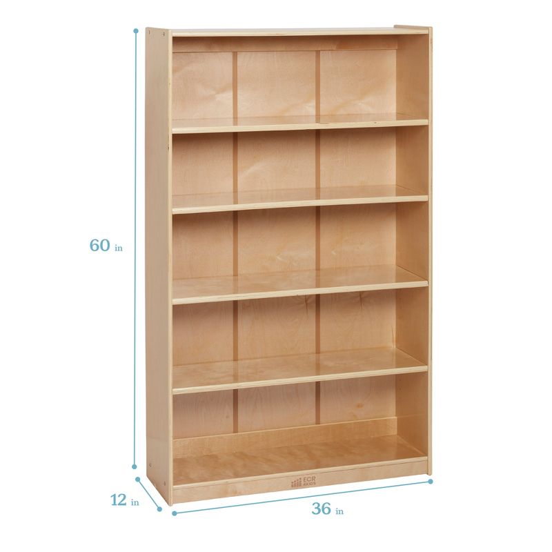 ECR4Kids Classic Bookcase, 60in, Adjustable Shelves, 3 of 14