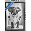 Trends International Reinders: Toilet Humor - Elephant Toilet Framed Wall Poster Prints Black Framed Version 14.725" x 22.375" - 3 of 4