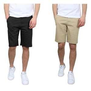Galaxy By Harvic Men's 5-Pocket Flat-Front Slim-Fit Stretch Chino Shorts (Size 30-42) - 1 of 3
