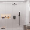 CASAINC 1-Spray Patterns 12 Inches Wall Mount Shower System Rain Shower Heads and Metal Handheld (Valve Included) - 3 of 4