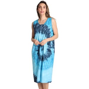 Just Love Womens Nightgown - Sleeveless Henley Oversized Sleepwear Gown - 1 of 3