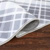 Washable Geometric Plaid Bedroom Rug, Non Slip Non Shedding Carpet, Modern Foldable Low Pile Floor Cover, Stain Resistant Hallway Mat - 2 of 4