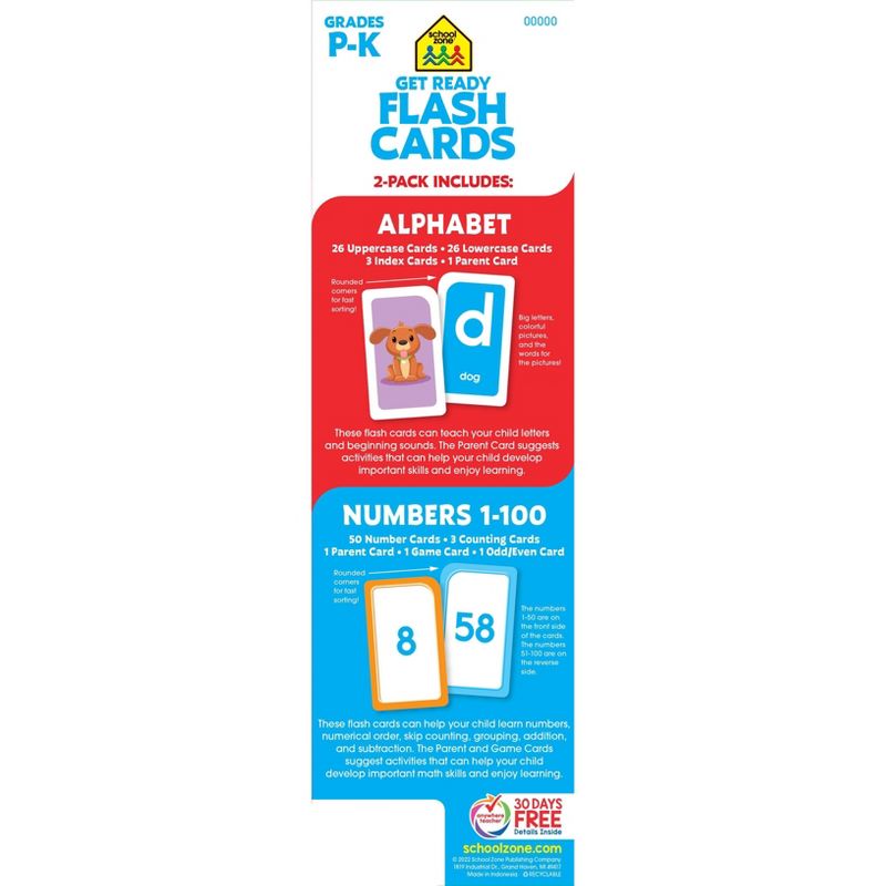 Get Ready Flash Cards Alphabet &#38; Numbers 2pk - Target Exclusive Edition - by School Zone (Paperback), 2 of 6