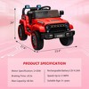 12V Kids Ride-on Truck with Parent Remote Control,All-Terrain Electric Car with Twin 35W Motors, 3 Speeds & Spring Suspension - 3 of 4