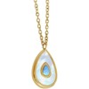 Clotth Minimalist Water-Drop Shell Pendant Necklace – White Seashell & Abalone Inlay, Ins-Style Choker for Women - 2 of 4