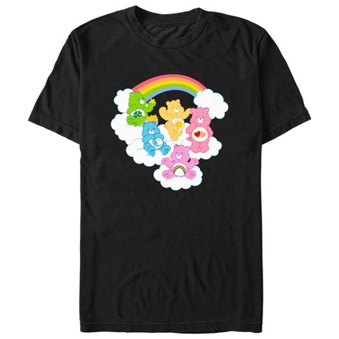 Men's Care Bears Rainbow Clouds T-shirt - Black - 2x Large : Target