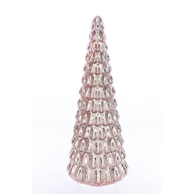 Mercury Glass Christmas Tree Decorative Figurines Blush - Wondershop™