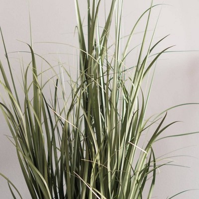 Evergreen Elegance 60" Lush Artificial Ryegrass in Sleek Black Pot