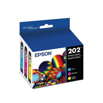 Epson 202 C/M/Y 3pk Ink Cartridges - Cyan Magenta Yellow (T202520-CP)