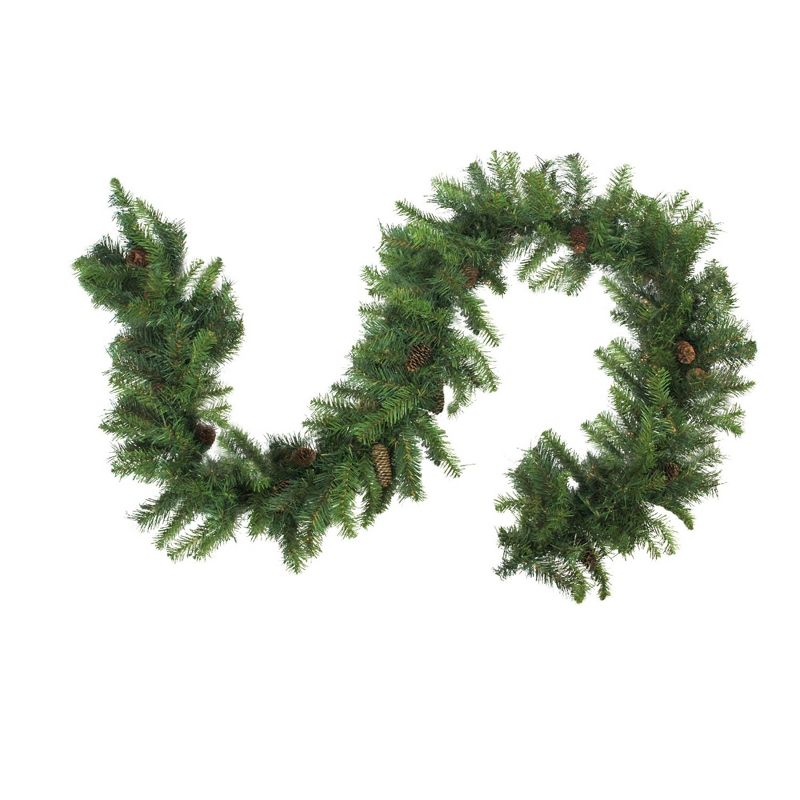 Northlight  Red Pine and Pinecone Artificial Christmas Garland - 50' x 12" - Unlit, 1 of 6