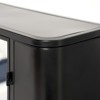CSBDHome Double Door Mirrored Wall Cabinet with Rounded Edges – Black – Modern Bathroom Storage - 3 of 4