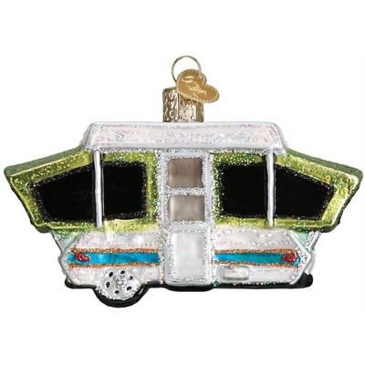 Old World Christmas Blown Glass Ornament for Christmas Tree, Tent Camper