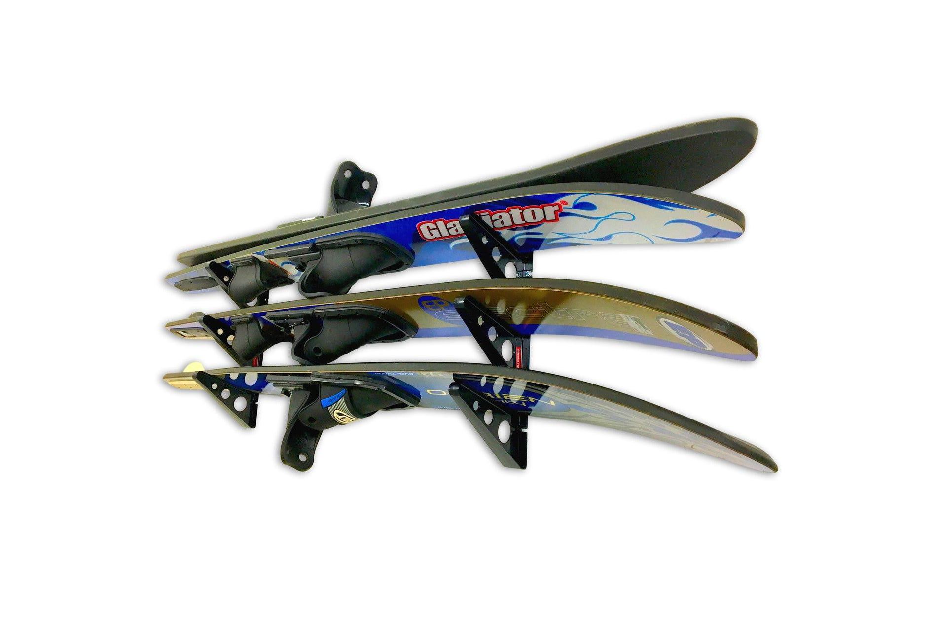 StoreYourBoard Trifecta Water Ski Storage Rack | Holds 2 Pairs of Water Skis