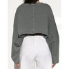 Women's Long Sleeve Tops Cropped Crew Neck Loose Fit Casual Workout Shirts Sweatshirts - 4 of 4