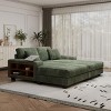 Convertible Corduroy Sectional Sofa,Modern Sleeper Couch,Oversized Living Room Lounge Chair - The Pop Home - 3 of 4