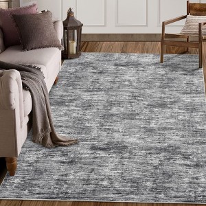Modern Abstract Area Rug Washable Rug - 1 of 4
