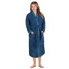 All-Season Unisex Cotton Terry Lounge Bathrobe with Embroidery by Blue Nile Mills - 3 of 4
