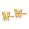 Black Bow Jewelry 10mm Textured Butterfly Post Earrings in 14k Yellow Gold - 2 of 4