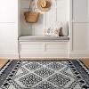 World Rug Gallery Geometric Shag Rug – Ideal for Living Room, Bedroom, or Entryway – White – Medium Pile, Easy to Clean - 2 of 4