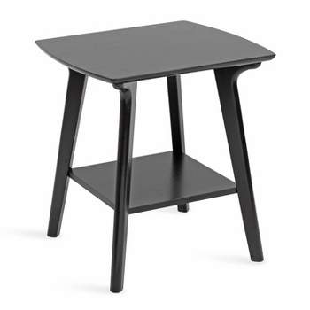 Kate and Laurel Louen Wood Side Table, 22x20x24, Black