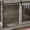 Dog Crate Furniture, Dog Crate with Sliding Barn Door, 35" Dog Kennel Furniture Heavy Duty Wood Crates for Small/Medium/Large Dogs Kennel Indoor - 3 of 4