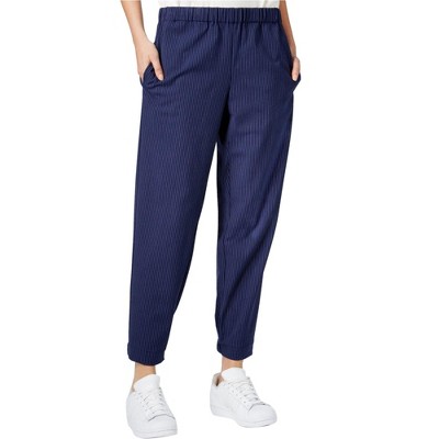 Rachel Roy Womens Pinstripe Casual Trouser Pants