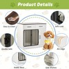 Whisen 37.4" Dog Crate Furniture for Small Medium Dogs with 2 Drawers - White - 2 of 4