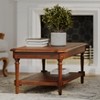 Pullman Traditional Rectangular Wooden Coffee Table in Antiqued Brown Finish - 2 of 4