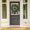 Unique Bargains Front Door All Season Decoration Plastic Green Leaves Artificial Wreaths 16" - 4 of 4