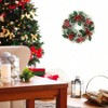 12 Inch Wreath Berry Handmade Floral Front Door Rustic Wreath Flocked with Mixed Decorations Decorations - 4 of 4